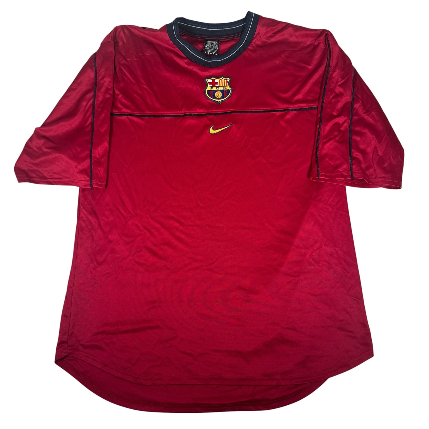 Barcelona 1998/1999/2000 Red Training Football Shirt XL – Football Shirt Kingdom