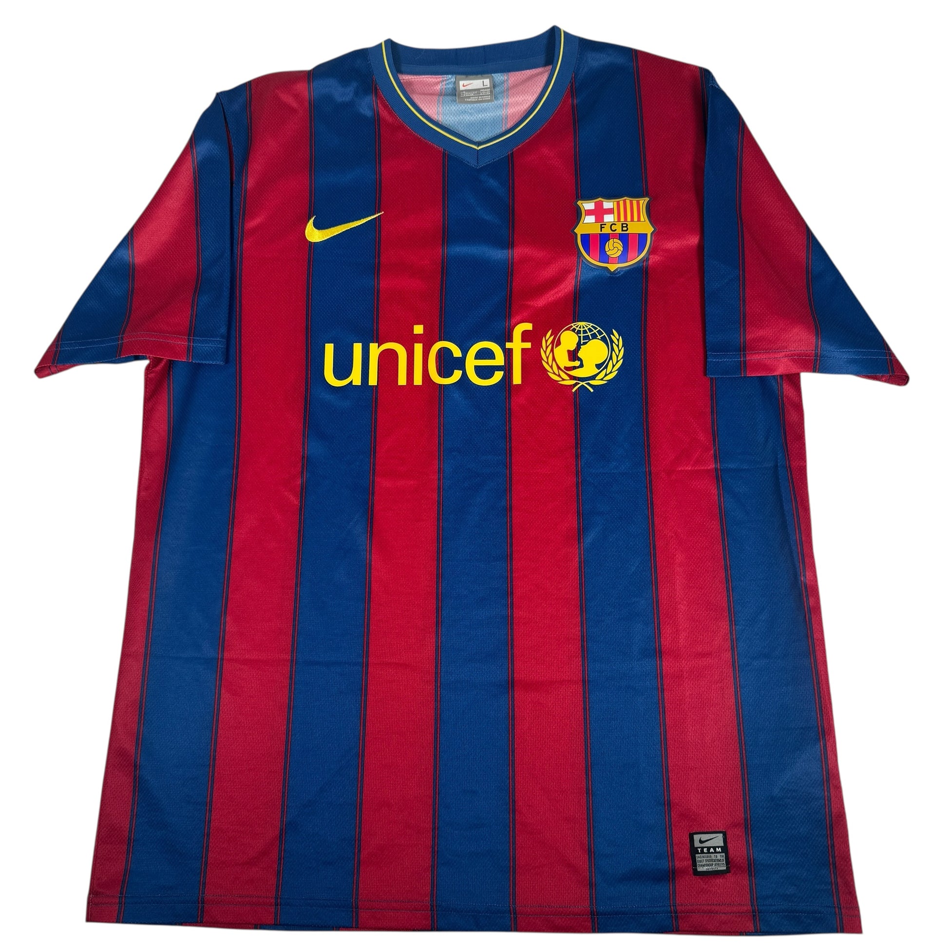 Barcelona 2009/2010 Home Basic Football Shirt Large – Football Shirt Kingdom