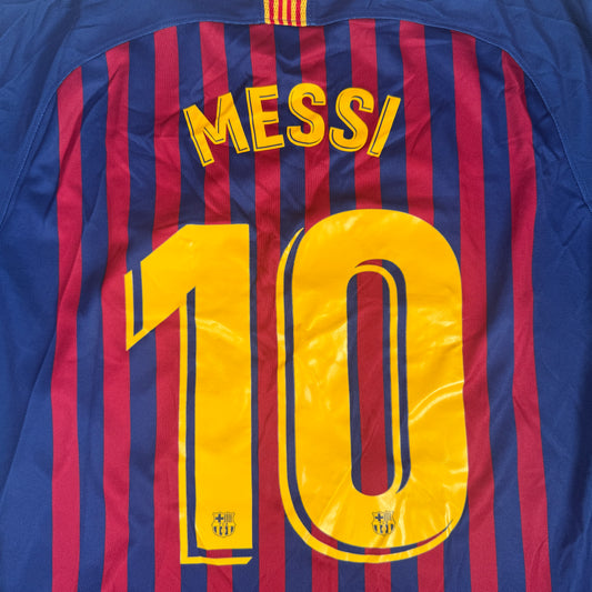 MESSI 10 Barcelona 2018/2019 Home Football Shirt XL – Football Shirt Kingdom