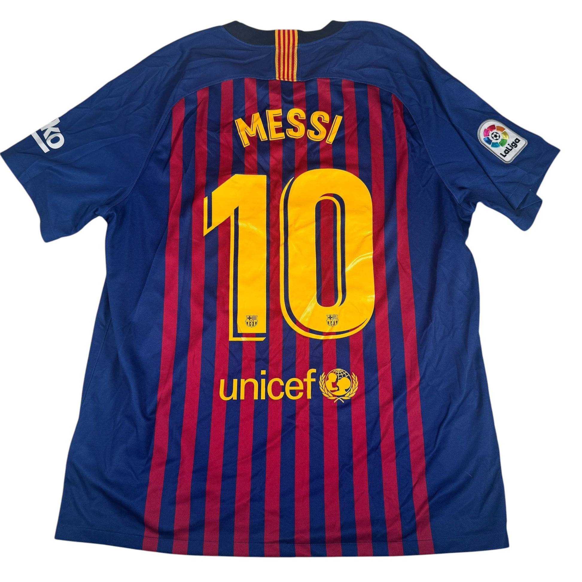 MESSI 10 Barcelona 2018/2019 Home Football Shirt XL – Football Shirt Kingdom