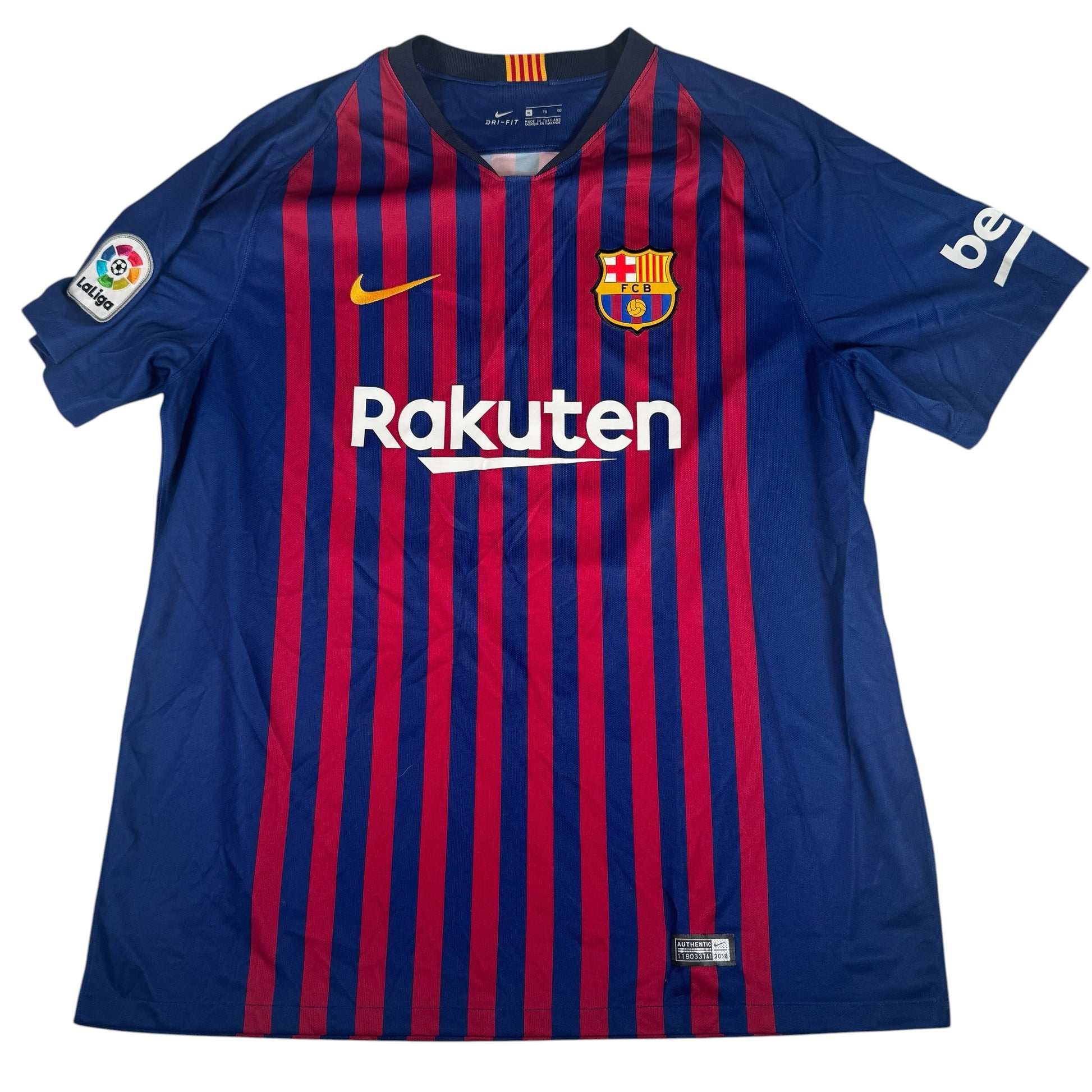 MESSI 10 Barcelona 2018/2019 Home Football Shirt XL – Football Shirt Kingdom