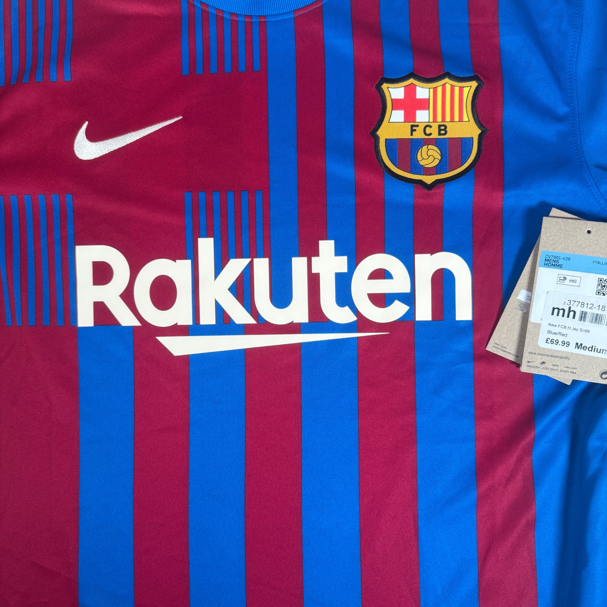 Barcelona 2021/2022 Home Football Shirt Medium BNWT – Football Shirt Kingdom
