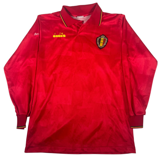 Belgium 1992/1993/1994 Home Football Shirt Large – Football Shirt Kingdom