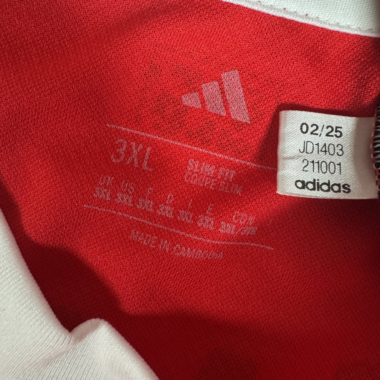Benfica 2025/2026 Home Football Shirt 3XL