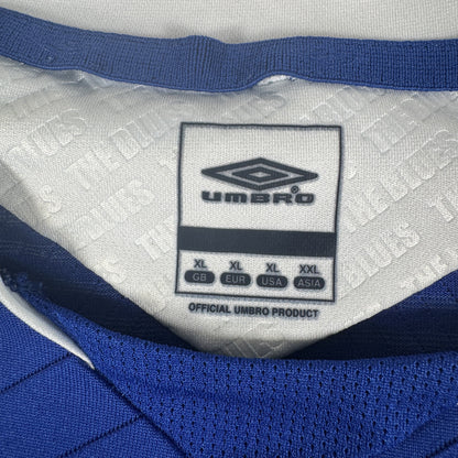 Size label inside Birmingham City 2008/2009 home football shirt, size XL