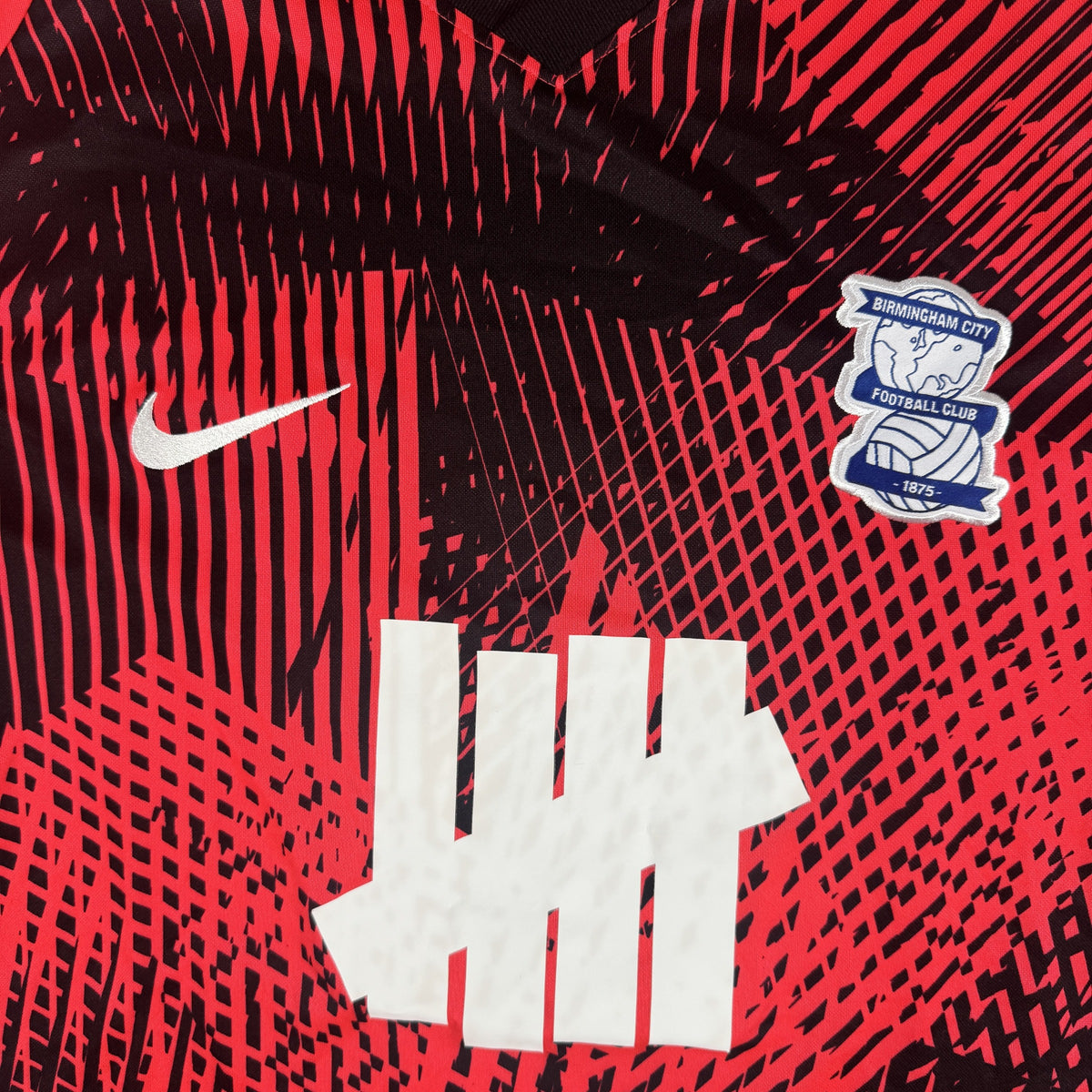 Close-up of Birmingham City 2023/2024 away football shirt, size Large