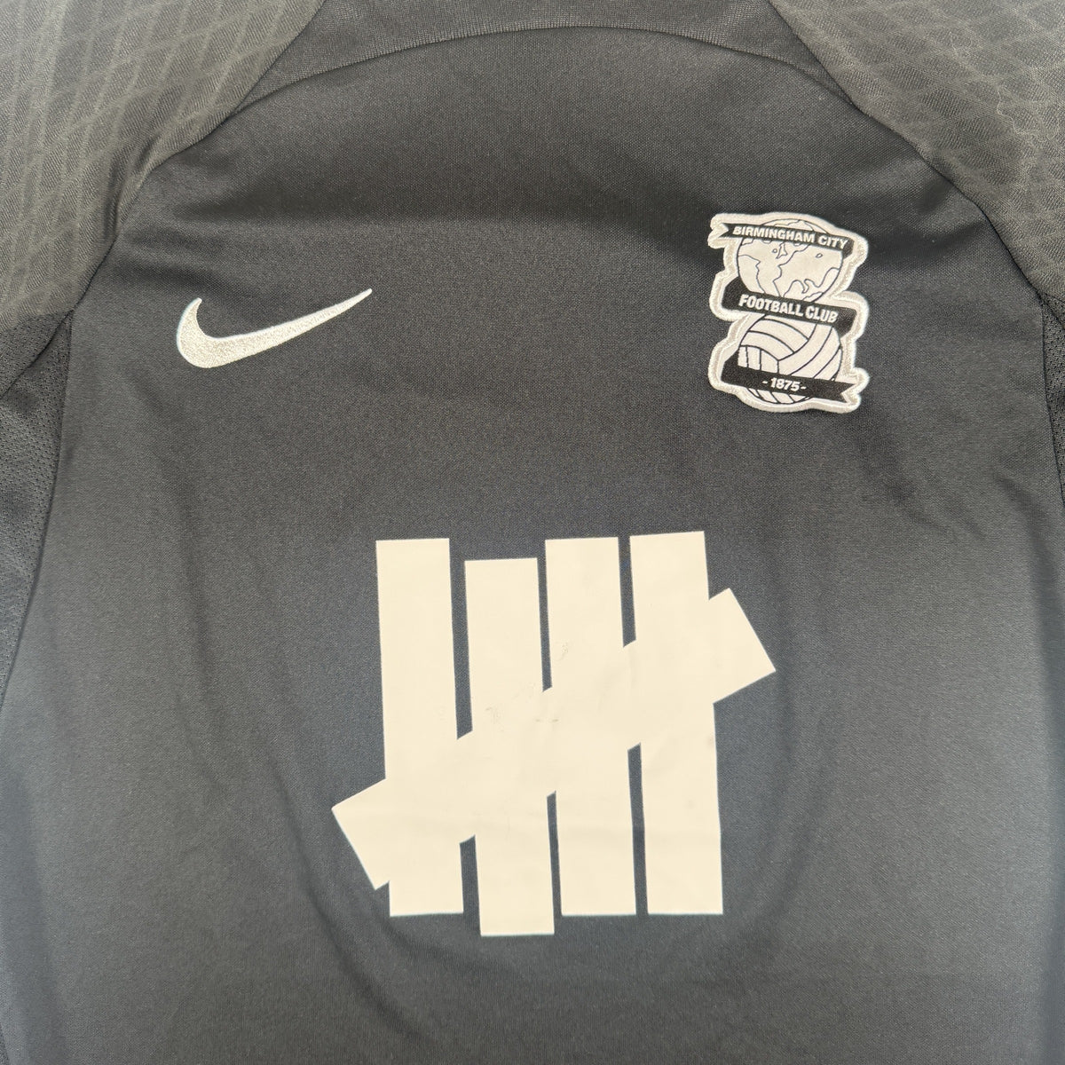 Close-up of Birmingham City 2023/2024 third football shirt, size Medium