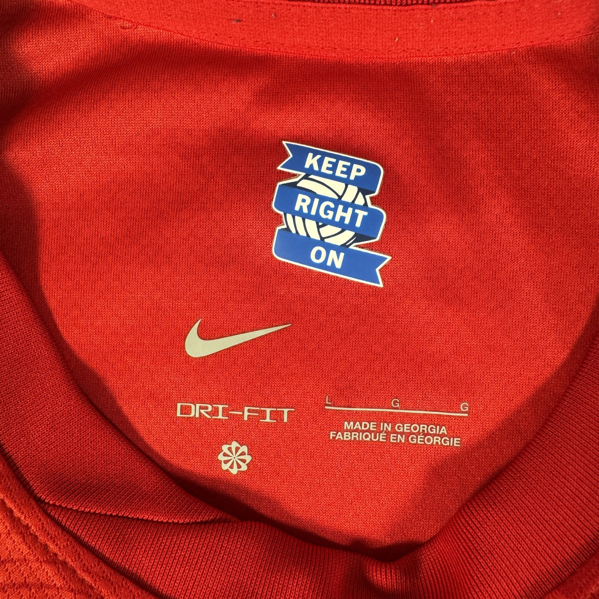 Size label inside Birmingham City 2025/2026 third football shirt, size Large