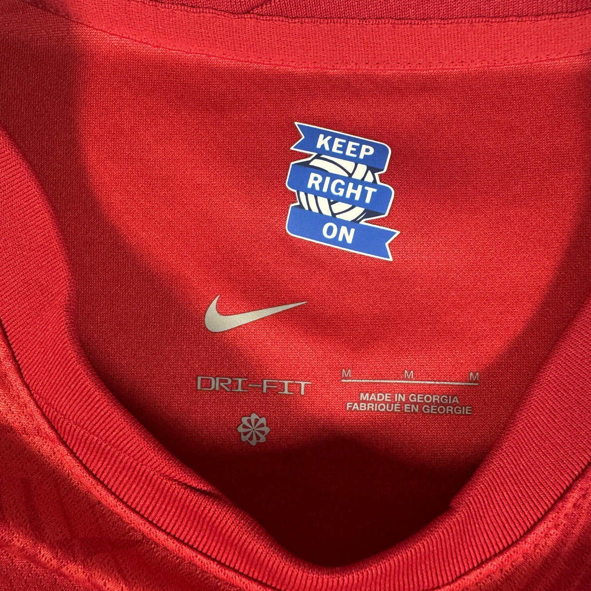 Size label inside Birmingham City 2025/2026 third football shirt, size Medium