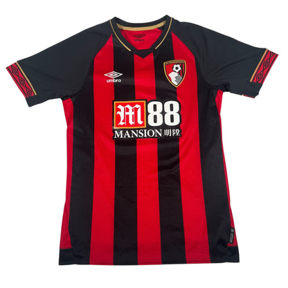 AFC Bournemouth 2018/2019 Home Football Shirt Small — full front view