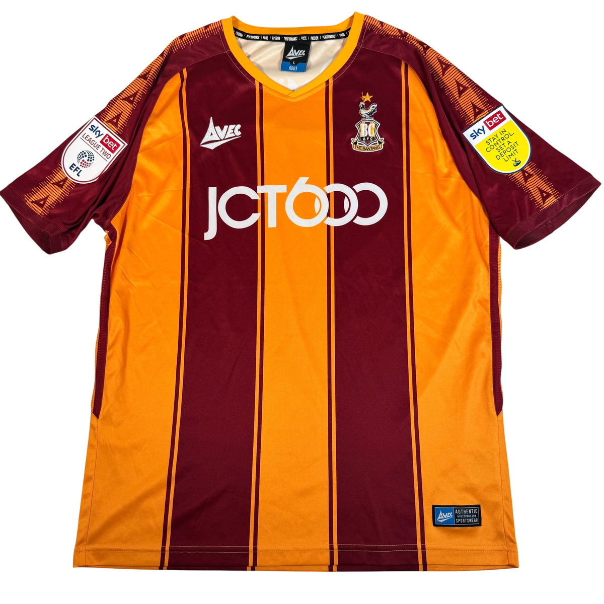 Bradford City 2020/2021 Home Football Shirt Large