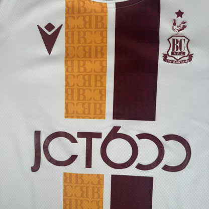Bradford City 2024/2025 Away Football Shirt Small — front close-up
