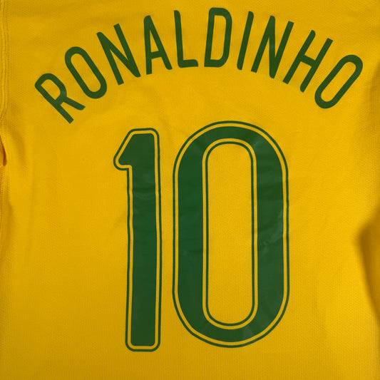 RONALDINHO 10 Brazil 2006/2007/2008 Home Football Shirt Medium – Football Shirt Kingdom