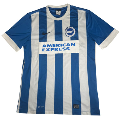 Front of Brighton & Hove Albion 2014/2015 home football shirt, size Large