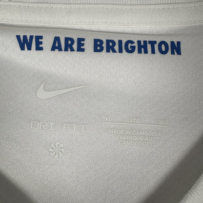 Size label inside Brighton & Hove Albion 2025/2026 home football shirt, size 3XL