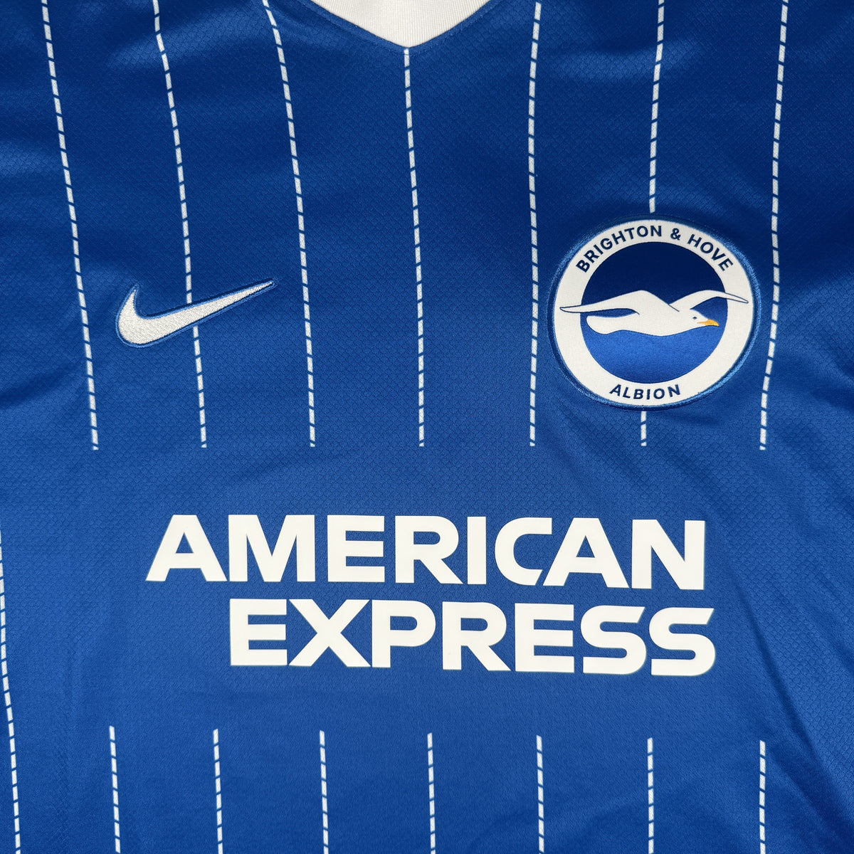 Close-up of Brighton & Hove Albion 2026/2027 home football shirt, size 3XL