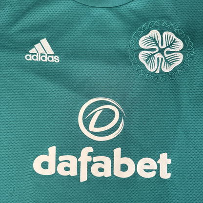 Close-up of Celtic 2021/2022 away football shirt, size Small