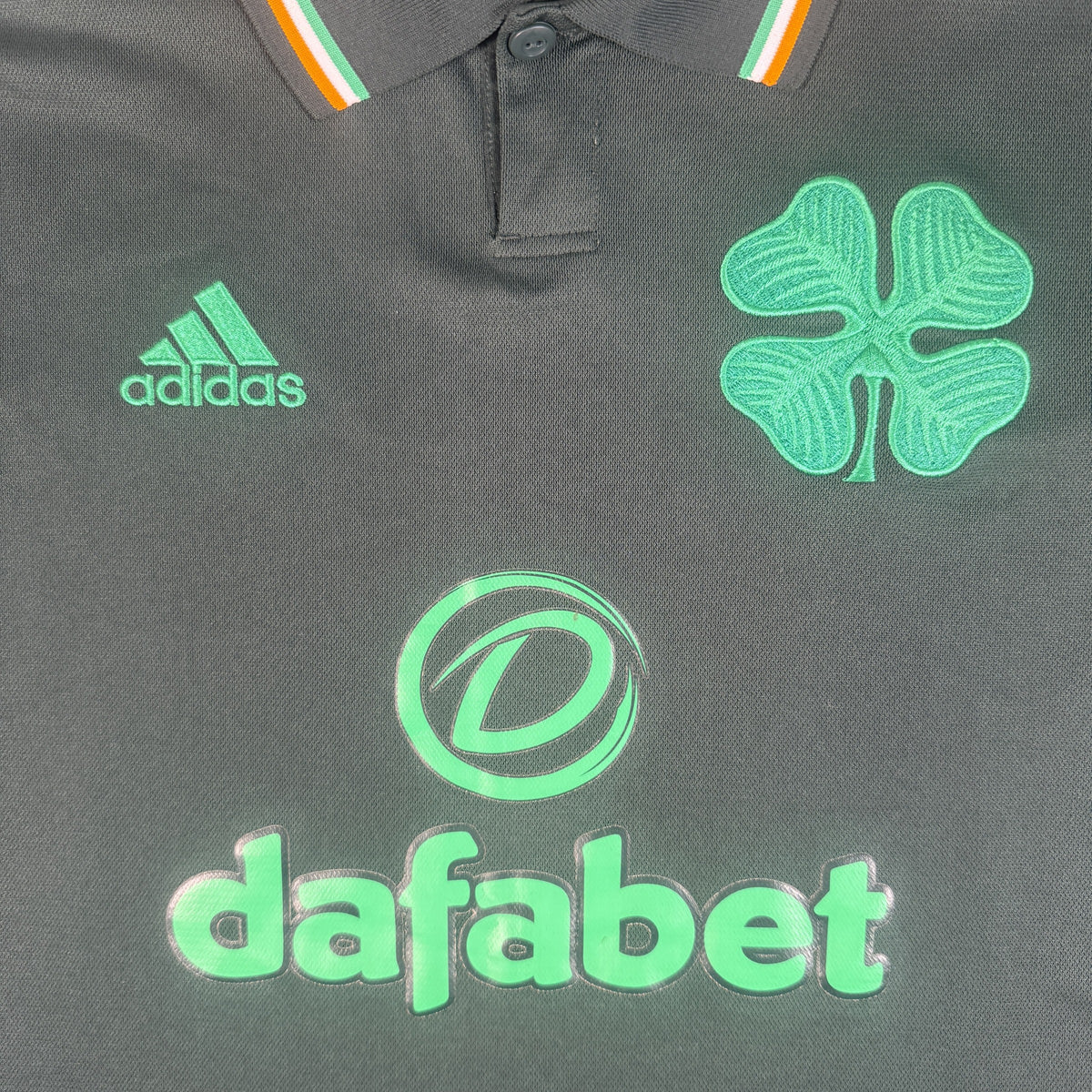 Close-up of Celtic 2022/2023 fourth football shirt, size Medium