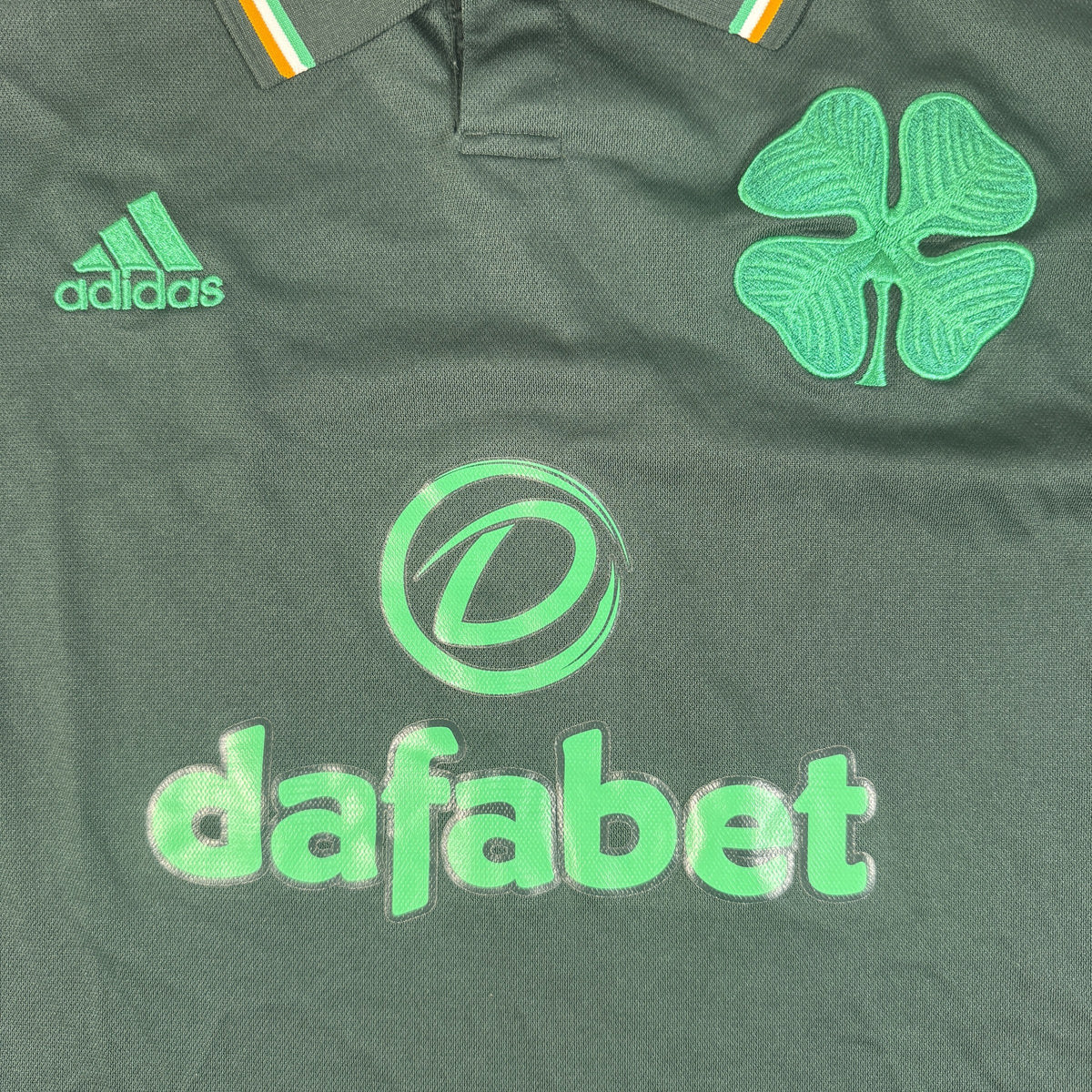 Close-up of Celtic 2022/2023 fourth football shirt, size XXL