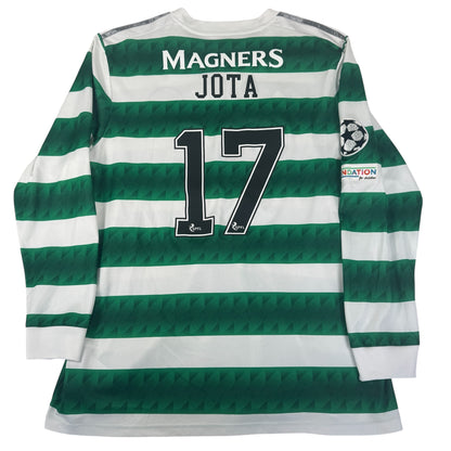 JOTA 17 Celtic 2022/2023 Home Long Sleeve Football Shirt 2XL — full back view