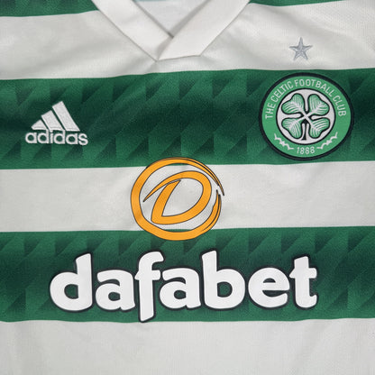 Celtic 2022/2023 Home Long Sleeve Football Shirt Large — front close-up