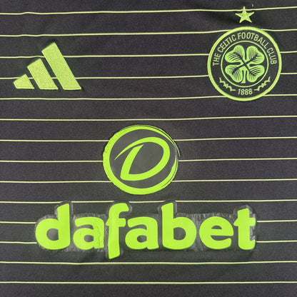 Close-up of Celtic 2025/2026 away football shirt, size Medium