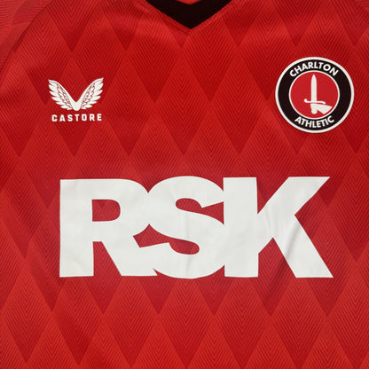 Charlton Athletic 2022/2023 Home Football Shirt Large — front close-up