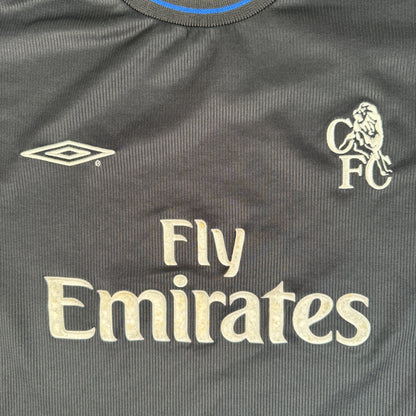 Close-up of Chelsea 2002/2003/2004 away football shirt, size XXL