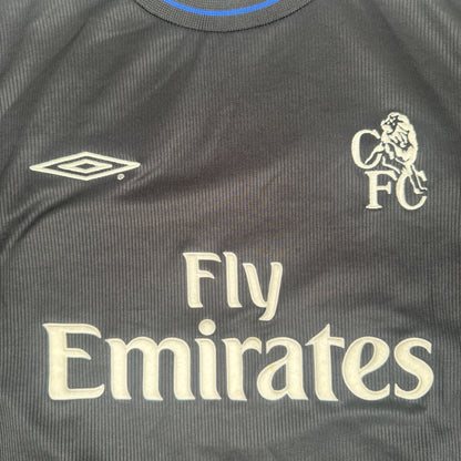 Chelsea 2002/2003 Away Long Sleeve Football Shirt Medium — front close-up