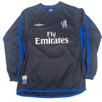 Chelsea 2002/2003 Away Long Sleeve Football Shirt Medium — full front view