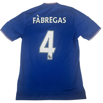 FABREGAS 4 Chelsea 2015/2016 Home Football Shirt Small — full back view