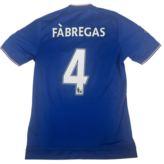 FABREGAS 4 Chelsea 2015/2016 Home Football Shirt Small — full back view