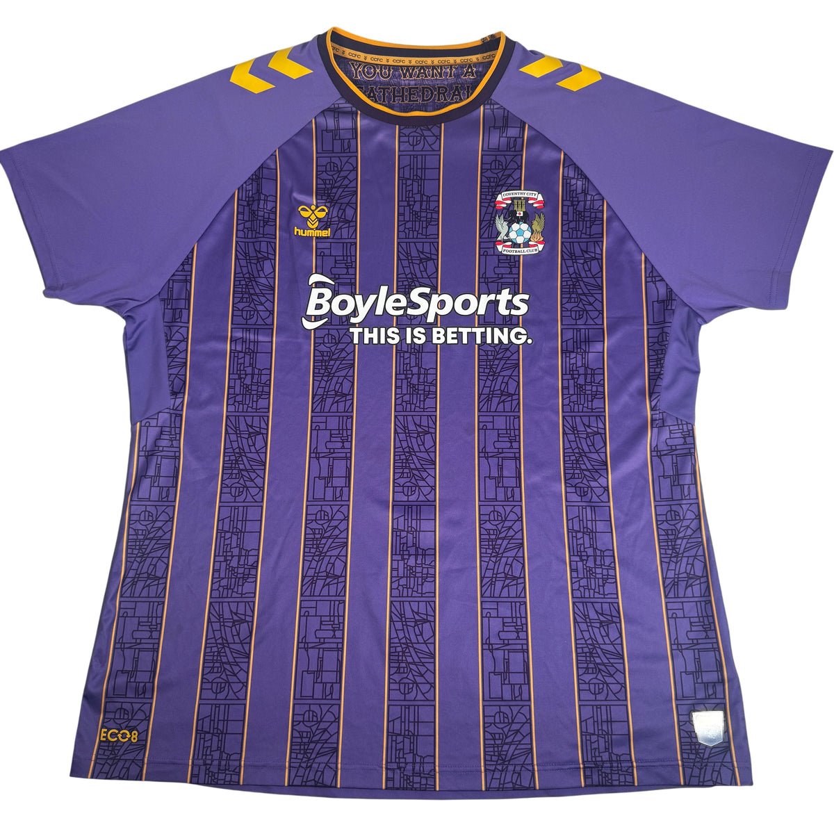 Front of Coventry City 2022/2023 away football shirt, size 4XL