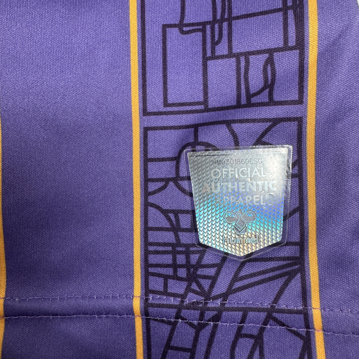Size label inside Coventry City 2022/2023 away football shirt, size 4XL