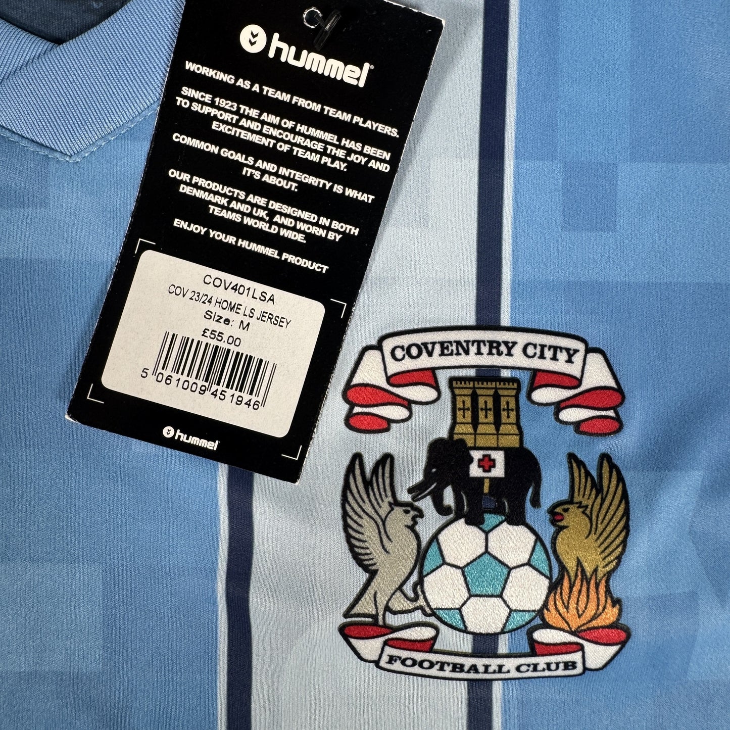 Coventry City 2023/2024 Home Long Sleeve Football Shirt Medium BNWT