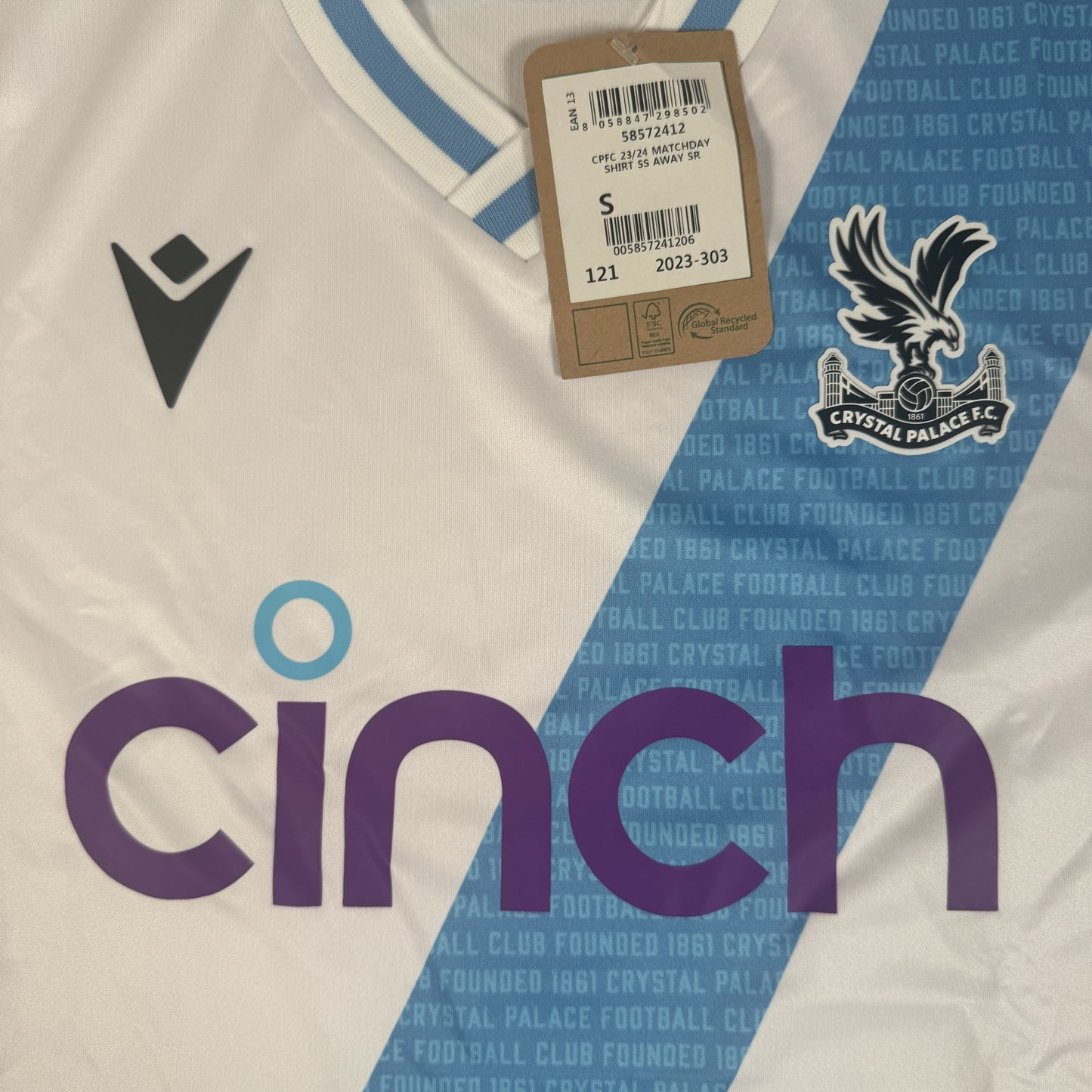Crystal Palace 2023/2024 Away Football Shirt Small