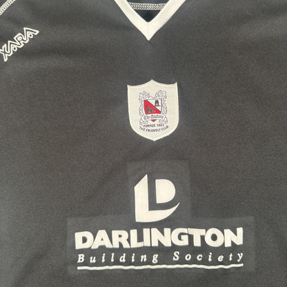 Close-up of Darlington 2004/2005 away football shirt, size Large