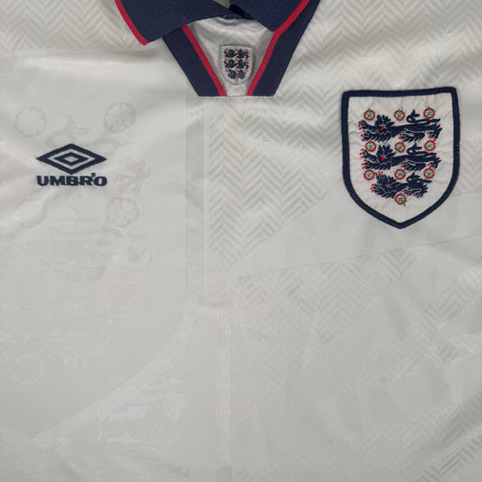 England 1993/1994/1995 Home Football Shirt Medium – Football Shirt Kingdom