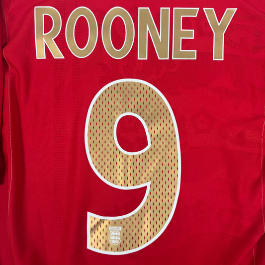 ROONEY 9 England 2006/2007/2008 Away Football Shirt Large – Football Shirt Kingdom