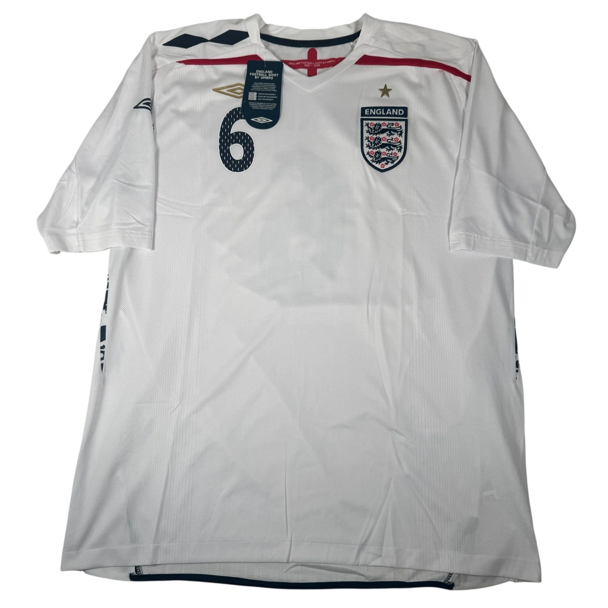 TERRY 6 England 2007/2008/2009 Home Football Shirt XXL 2XL BNWT – Football Shirt Kingdom