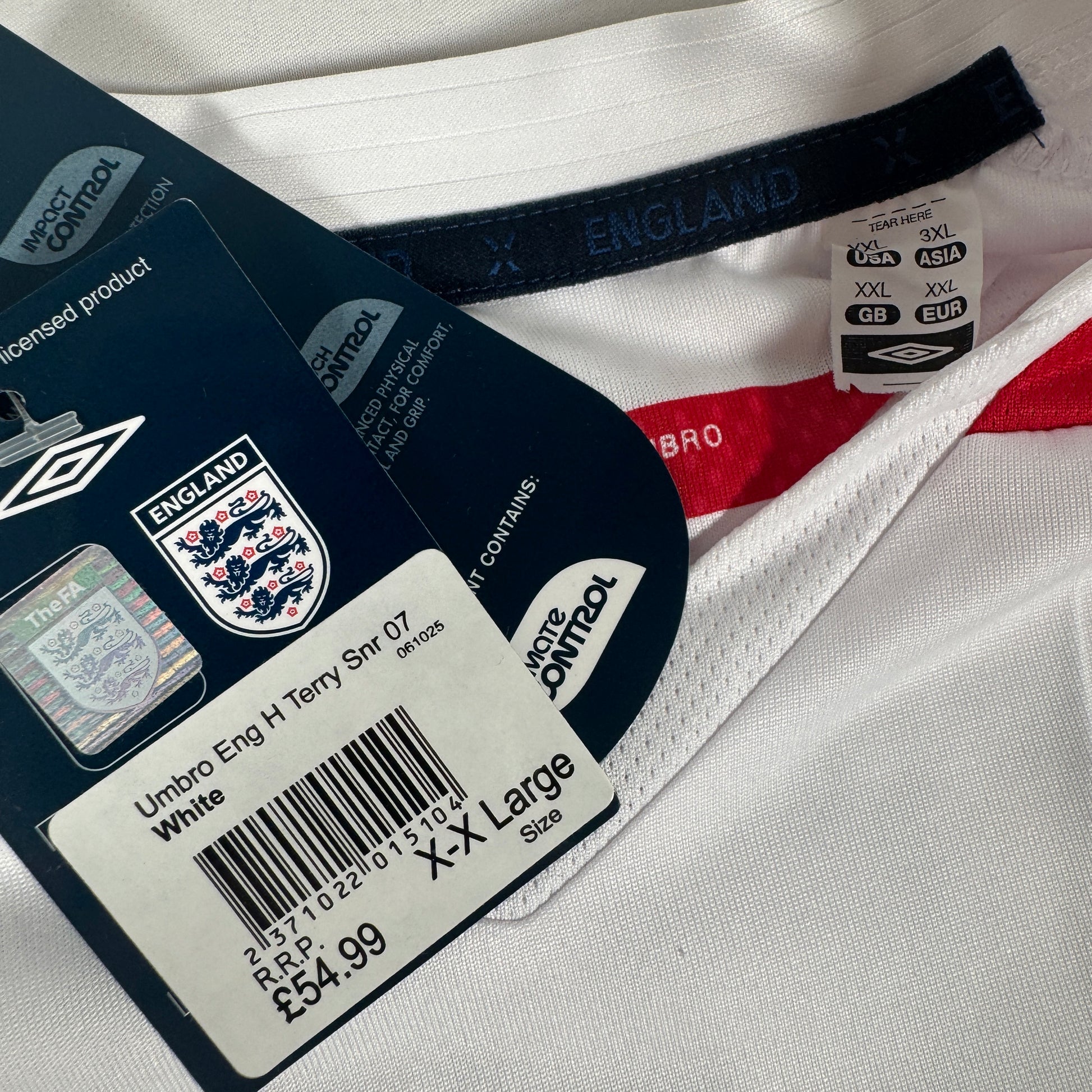 TERRY 6 England 2007/2008/2009 Home Football Shirt XXL 2XL BNWT – Football Shirt Kingdom