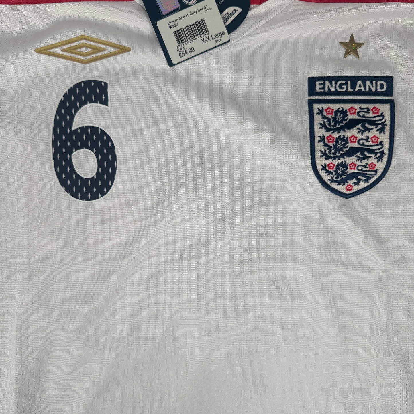 TERRY 6 England 2007/2008/2009 Home Football Shirt XXL 2XL BNWT – Football Shirt Kingdom