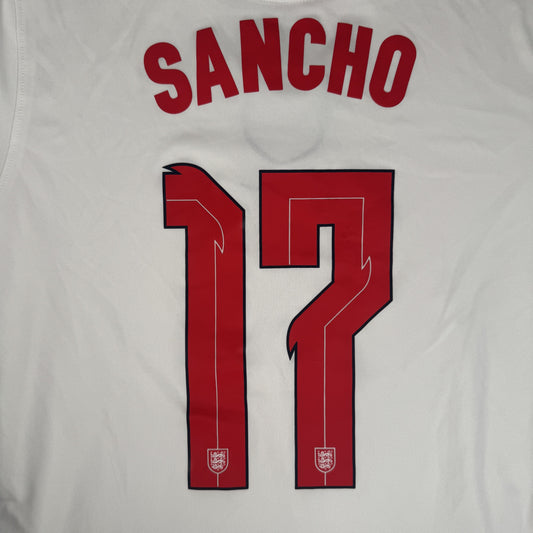 Sancho 17 England 2020/2021/2022 Home Football Shirt Large