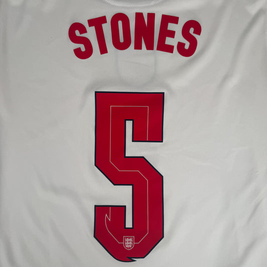 STONES 5 England 2020/2021/2022 Home Football Shirt XL – Football Shirt Kingdom
