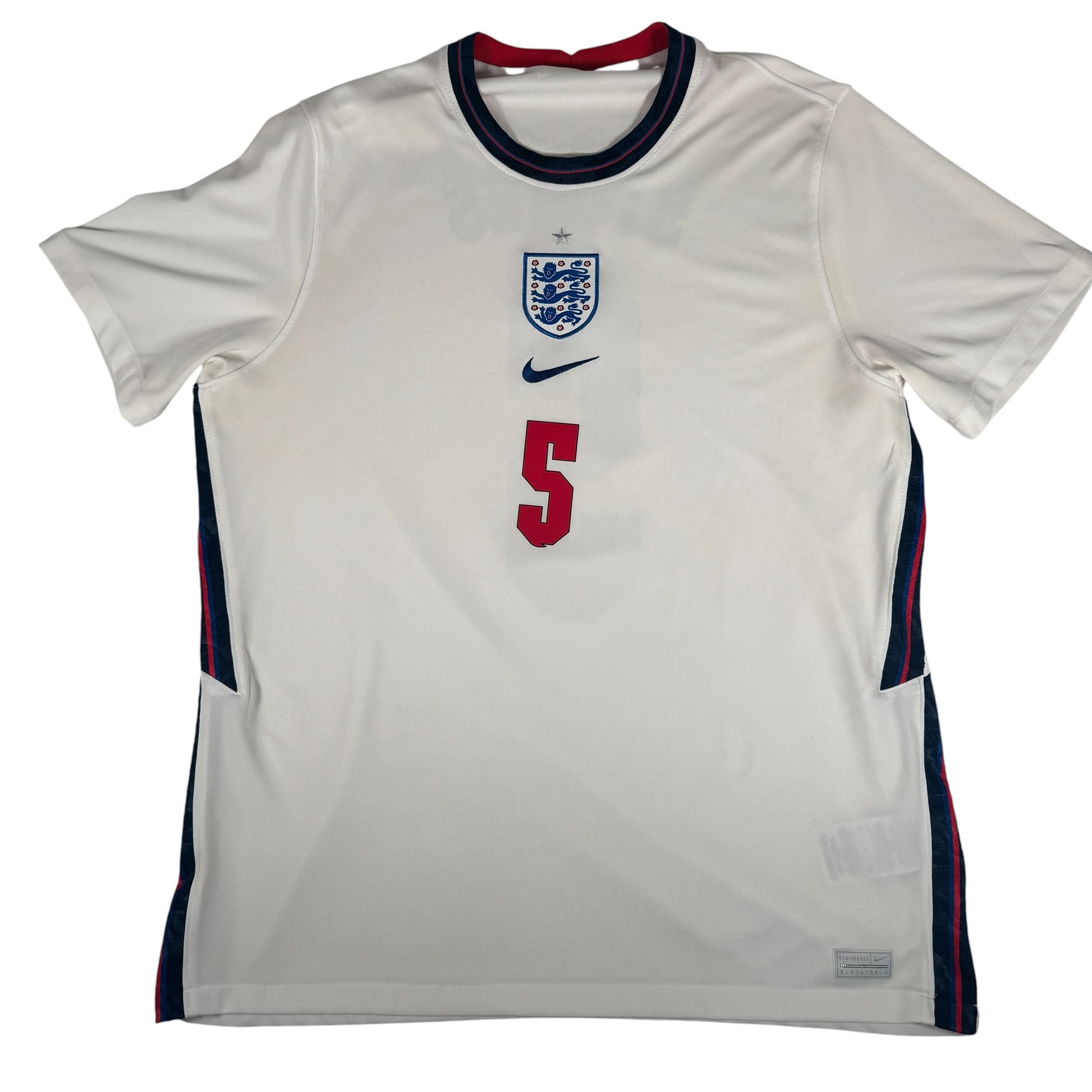 STONES 5 England 2020/2021/2022 Home Football Shirt XL – Football Shirt Kingdom