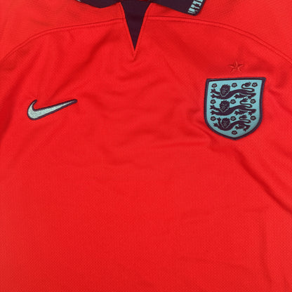 Close-up of England 2022/2023/2024 away football shirt, size Large