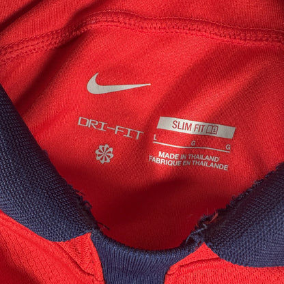 Size label inside England 2022/2023/2024 away football shirt, size Large