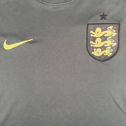 Close-up of England 2024/2025/2026 away football shirt, size Large
