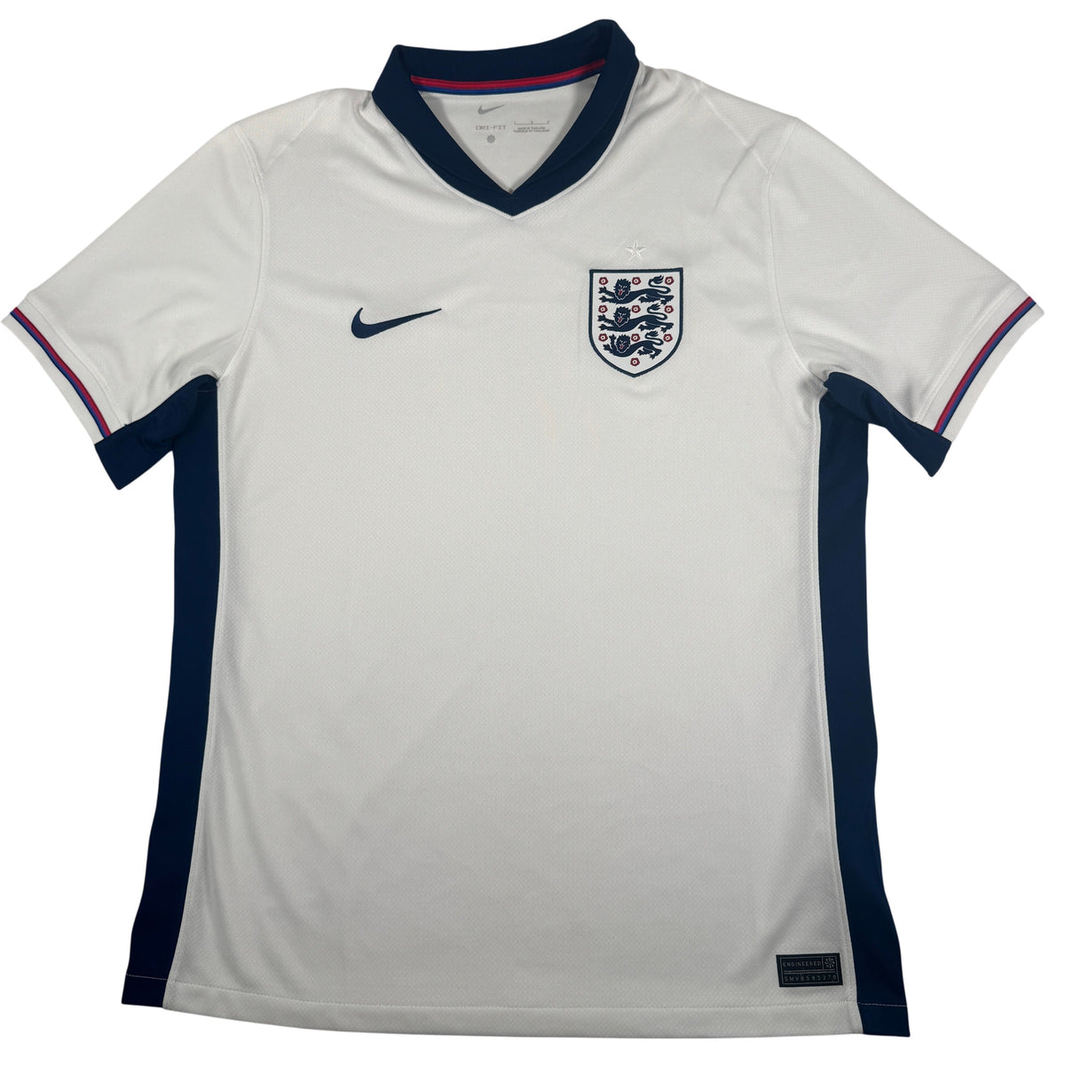 Front of England 2024/2025/2026 home football shirt, size Large