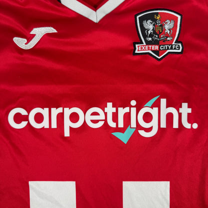 Exeter City 2020/2021/2022 Home Football Shirt Small — front close-up